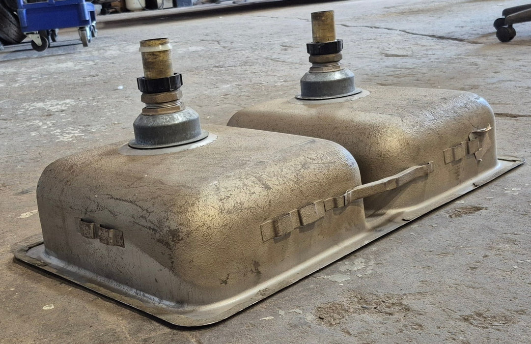 Used RV Double Kitchen Sink 27 3/8” W x 16 1/8” L - Young Farts RV Parts