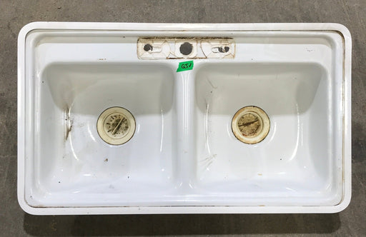 Used RV Double Kitchen Sink 33” W x 19” L - Young Farts RV Parts