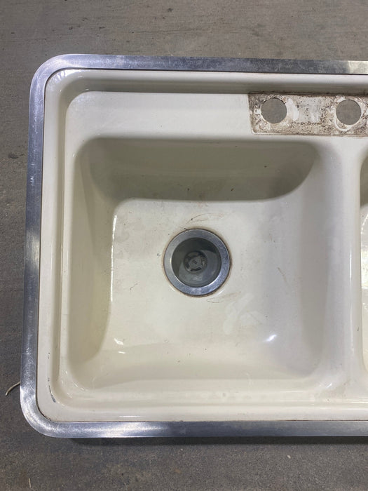 Used RV Double Kitchen Sink 33” W x 19” L - Young Farts RV Parts