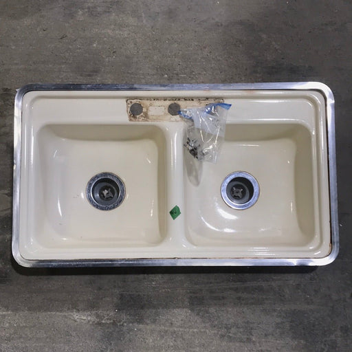 Used RV Double Kitchen Sink 33” W x 19” L IAPMO S10145 - S 94 - Young Farts RV Parts