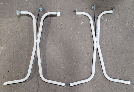 Used RV Folding Table Leg Set 27 1/2" H- CREAM COLOR - Young Farts RV Parts