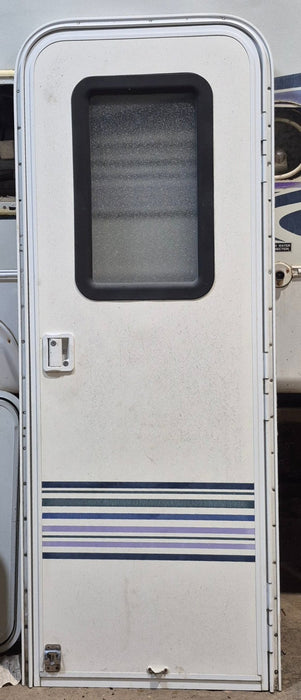 Used RV Radius Entry Door 25 5/8" W x 71 7/8" H - Young Farts RV Parts