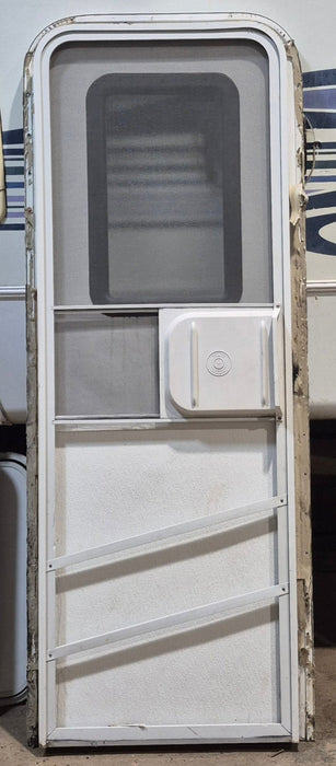 Used RV Radius Entry Door 25 5/8" W x 71 7/8" H - Young Farts RV Parts