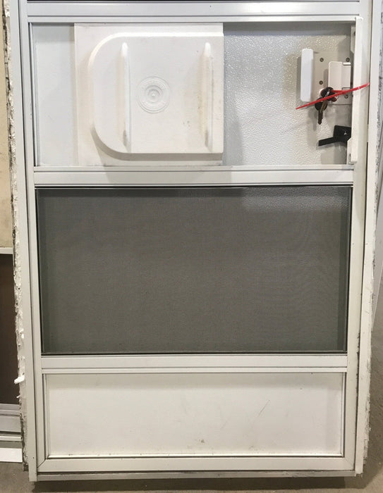 Used RV Radius Entry Door 29 1/2" W x 71 1/2" H - Young Farts RV Parts