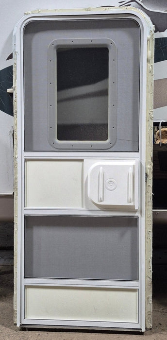 Used RV Radius Entry Door 29 1/2" W x 71 3/8" H - Young Farts RV Parts