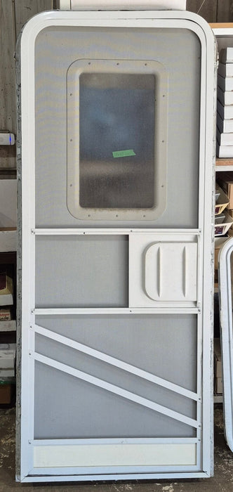 Used RV Radius Entry Door 29 1/2" W x 72" H - Young Farts RV Parts