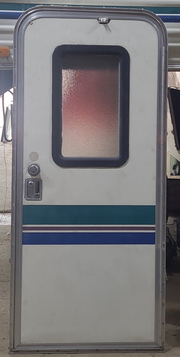 Used RV Radius Entry Door 29 1/2" x 67 7/8" - Young Farts RV Parts