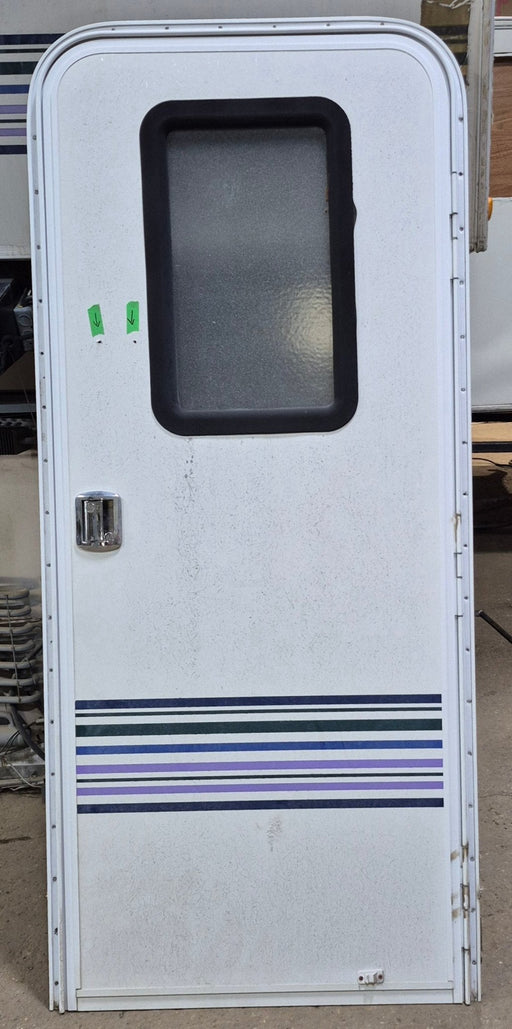 Used RV Radius Entry Door 29 5/8" W x 72" H - Young Farts RV Parts