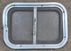 Used Silver - ish Radius Opening Window : 16 1/2 x 11 1/4" x 2" D - Young Farts RV Parts