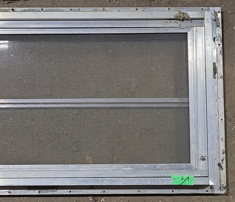 Used Silver Square Emergency Opening Window: 35 5/8" W x 17 3/4" H x 1 3/8" D - Young Farts RV Parts