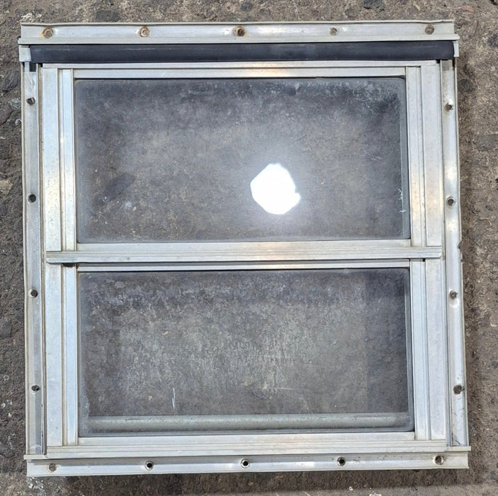 Used Silver Square Opening Window: 14 5/8" W x 15" H x 1 1/2" D - Young Farts RV Parts