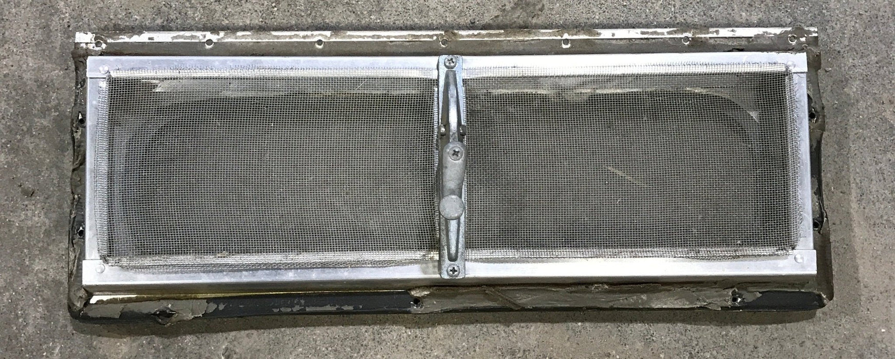 Used Silver Square Opening Window: 17 3/4" W x 5 1/2" H x 3/4" D - Young Farts RV Parts