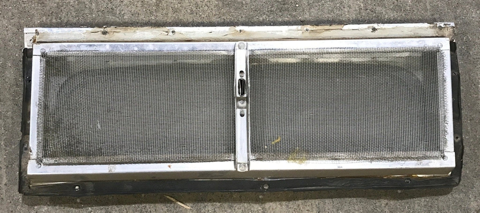 Used Silver Square Opening Window: 17 3/4" W x 5 1/2" H x 3/4" D - Young Farts RV Parts