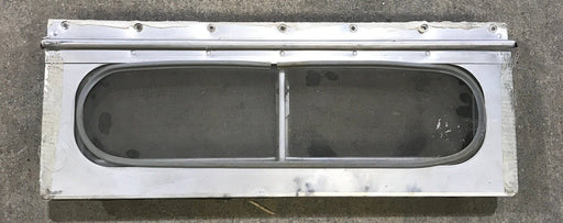 Used Silver Square Opening Window: 17 3/4" W x 5 1/2" H x 3/4" D - Young Farts RV Parts