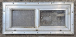 Used Silver Square Opening Window: 20" W x 8" H x 7/8" D - Young Farts RV Parts