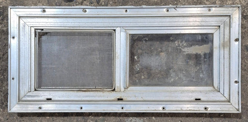Used Silver Square Opening Window: 20" W x 8" H x 7/8" D - Young Farts RV Parts