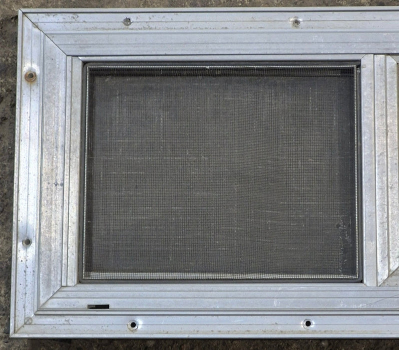 Used Silver Square Opening Window: 24 1/8" W x 10" H x 3/4" D - Young Farts RV Parts