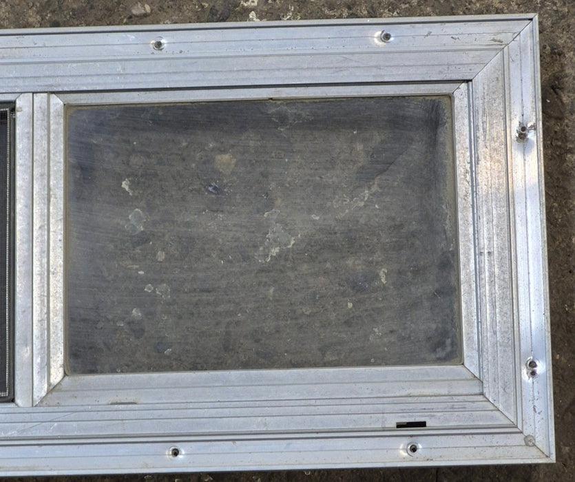 Used Silver Square Opening Window: 24 1/8" W x 10" H x 3/4" D - Young Farts RV Parts