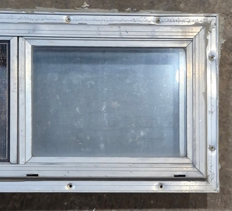 Used Silver Square Opening Window: 24" W x 10" H x 2 1/2" D - Young Farts RV Parts