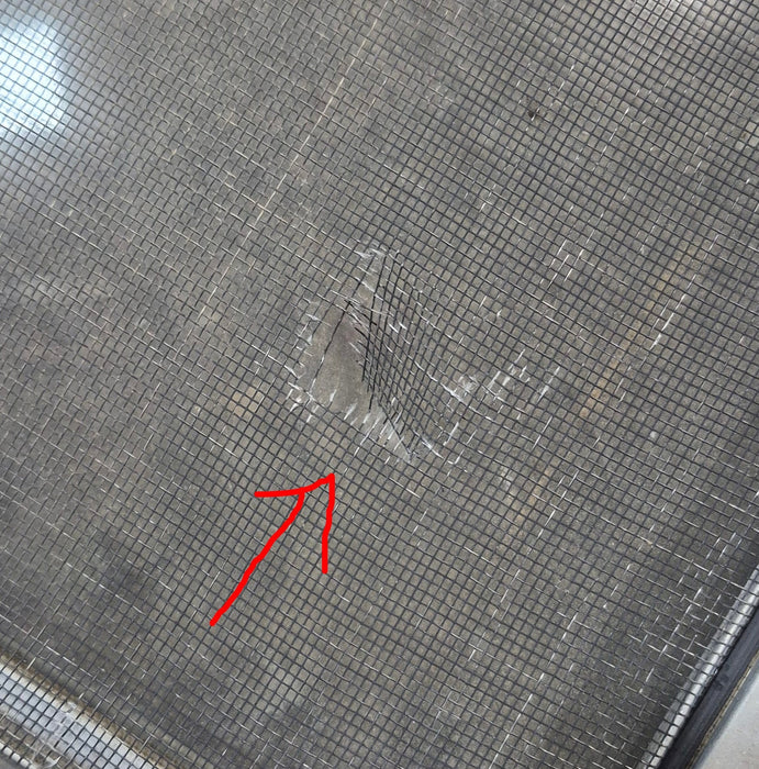 Used Silver Square Opening Window: 24" W x 10" H x 7/8" D - Young Farts RV Parts