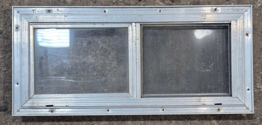 Used Silver Square Opening Window: 24" W x 10" H x 7/8" D - Young Farts RV Parts