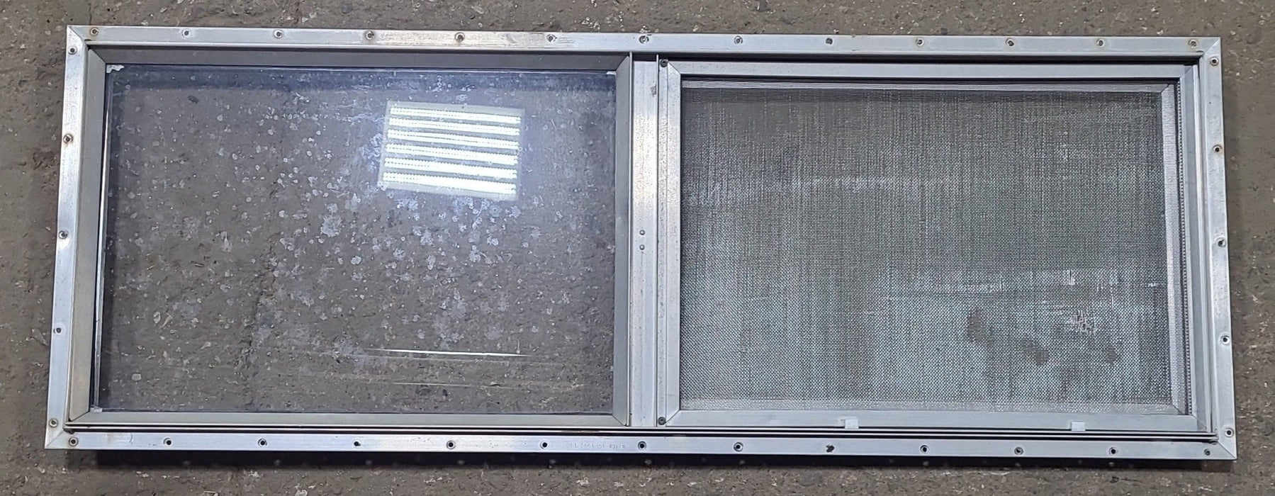 Used Silver Square Opening Window: 42 3/4" W x 15" H x 1" D - Young Farts RV Parts