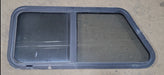 Used Slanted Black Radius Opening Window : 17 3/4" H X 42" W X 2" D - Young Farts RV Parts