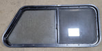 Used Slanted Black Radius Opening Window : 17 3/4" H X 42" W X 2" D - Young Farts RV Parts