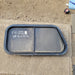 Used Slanted Black Radius Opening Window : 28 1/2 X 13 1/2 X 2" D - Young Farts RV Parts