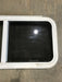 Used Slanted White Radius Emergency Opening Window : 42" W x 17 1/2" H x 2" D - Young Farts RV Parts