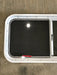 Used Slanted White Radius Emergency Opening Window : 42" W x 17 1/2" H x 2" D - Young Farts RV Parts