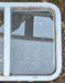 Used Slanted White Radius Opening Window : 41" W x 21" H x 1 1/4" D - Young Farts RV Parts