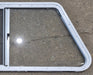 Used Slanted White Radius Opening Window : 46 3/4" W x 21 1/4" H x 1 1/4" D - Young Farts RV Parts