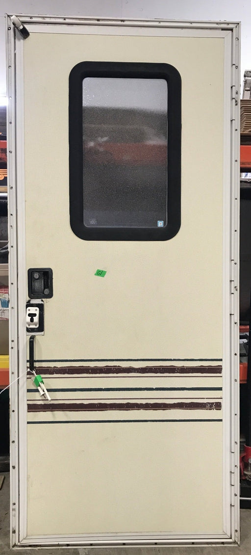 USED Square Corner Entry Door 71 3/4" H x 29 3/4" W X 2 1/4" D - Young Farts RV Parts