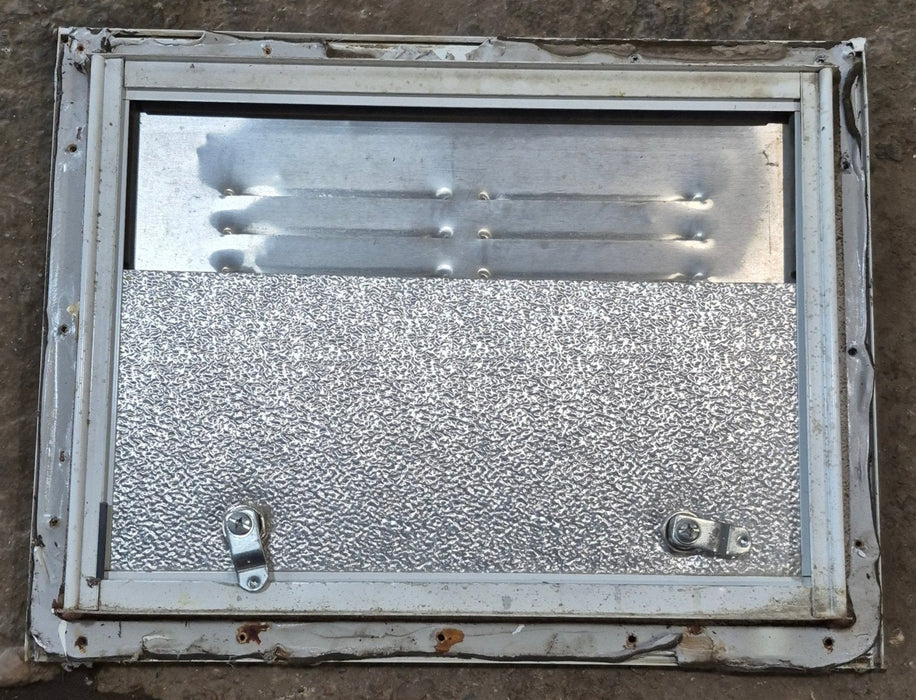 Used Square Cornered Battery/ Propane Cargo Door 16 x 11 7/8 x 3/4"D - Young Farts RV Parts