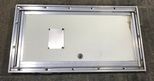 Used Square Cornered Battery/Propane Cargo Door 21 1/2" x 10 1/2" x 1" D - Young Farts RV Parts