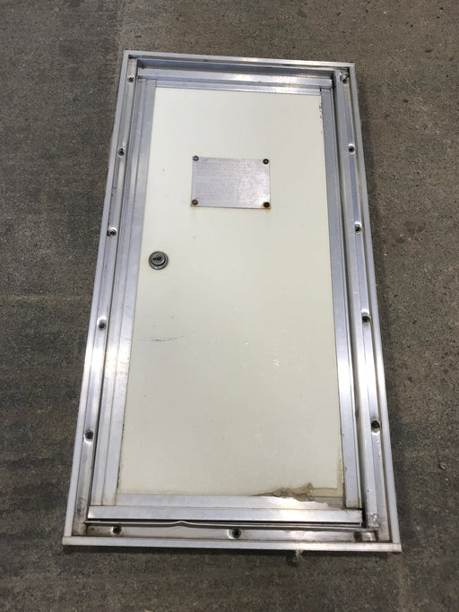 Used Square Cornered Battery/Propane Cargo Door 21 1/2" x 10 1/2" x 1" D - Young Farts RV Parts