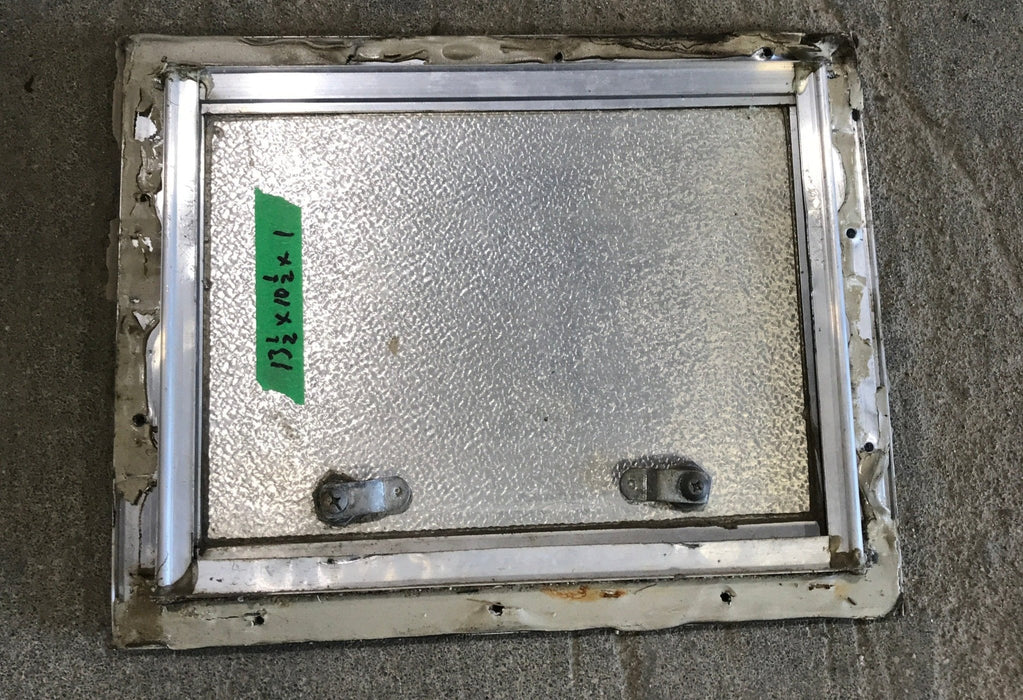 Used Square Cornered Cargo Door 13 1/2" x 10 1/2" x 1"D - Young Farts RV Parts