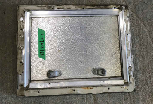 Used Square Cornered Cargo Door 13 1/2" x 10 1/2" x 1"D - Young Farts RV Parts