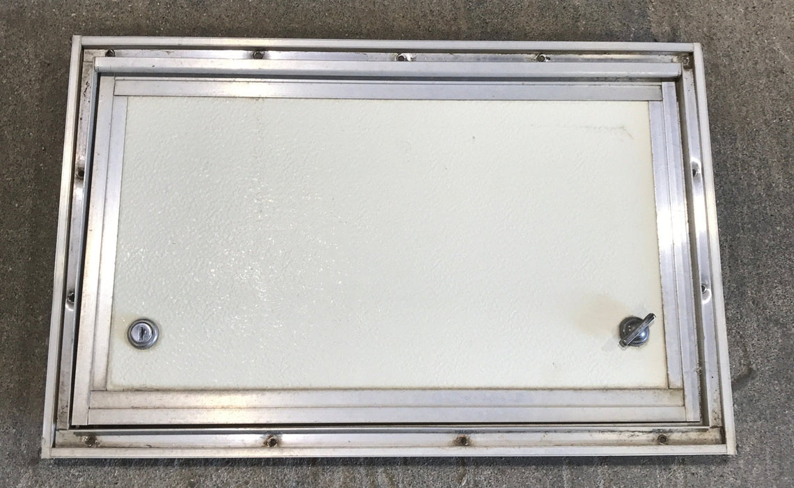 Used Square Cornered Cargo Door 17 1/2" x 10 1/2" x 1"D - Young Farts RV Parts