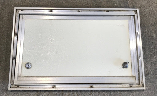 Used Square Cornered Cargo Door 17 1/2" x 10 1/2" x 1"D - Young Farts RV Parts