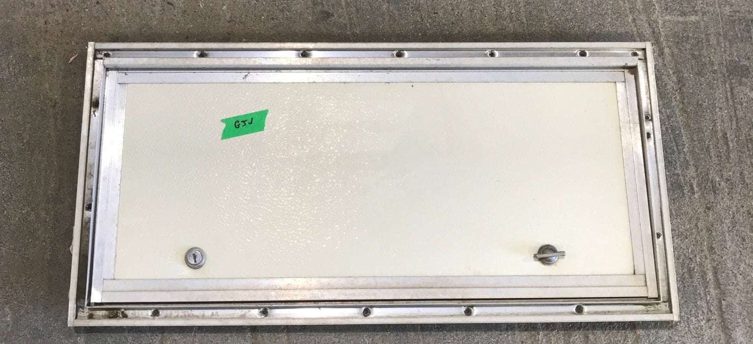 Used Square Cornered Cargo Door 23 1/2" x 10 1/2" x 1"D - Young Farts RV Parts