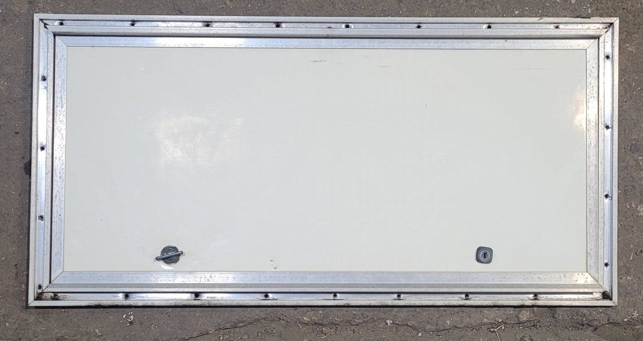 Used Square Cornered Cargo Door 30" x 13 3/4" x 3/8"D - Young Farts RV Parts