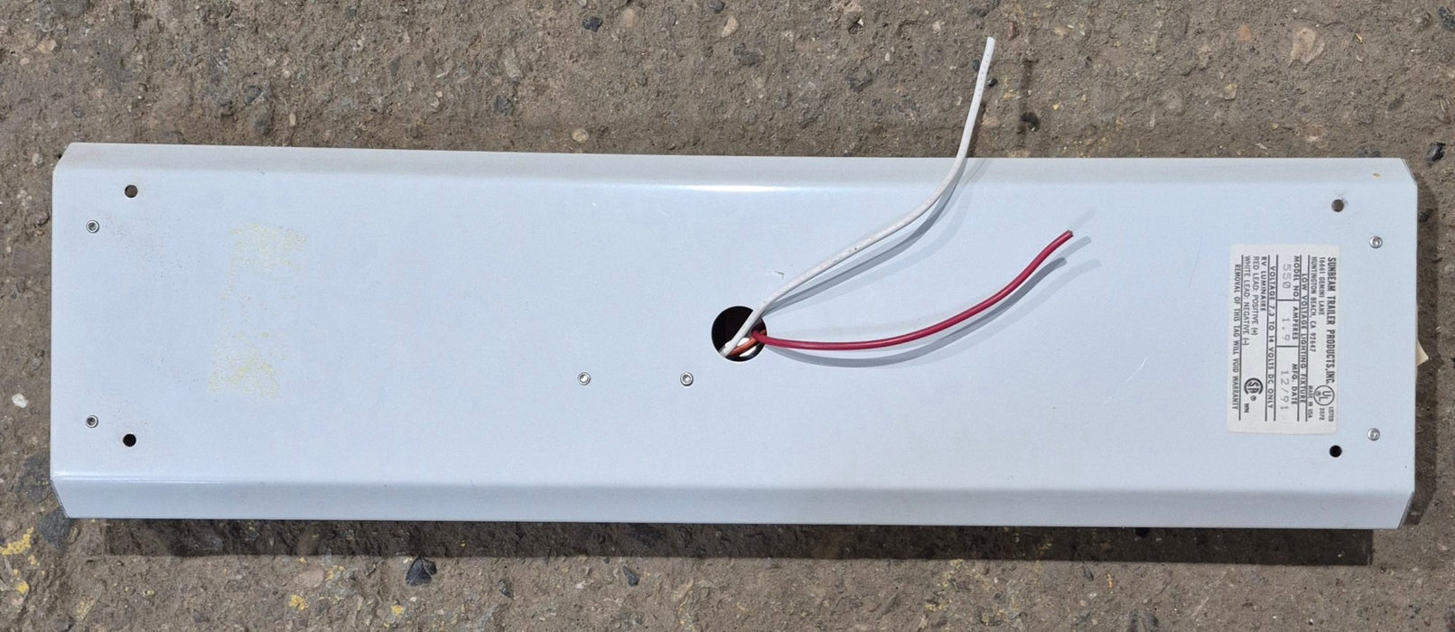 Used Sunbeam Model 550 Dual Florescent light fixture - No lens - Young Farts RV Parts