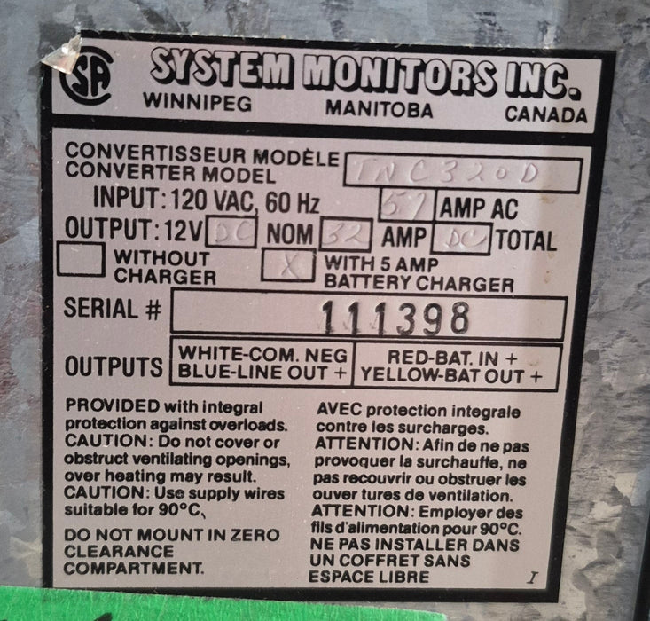 Used SYSTEM MONITORS 32 AMP Converter TNC320D