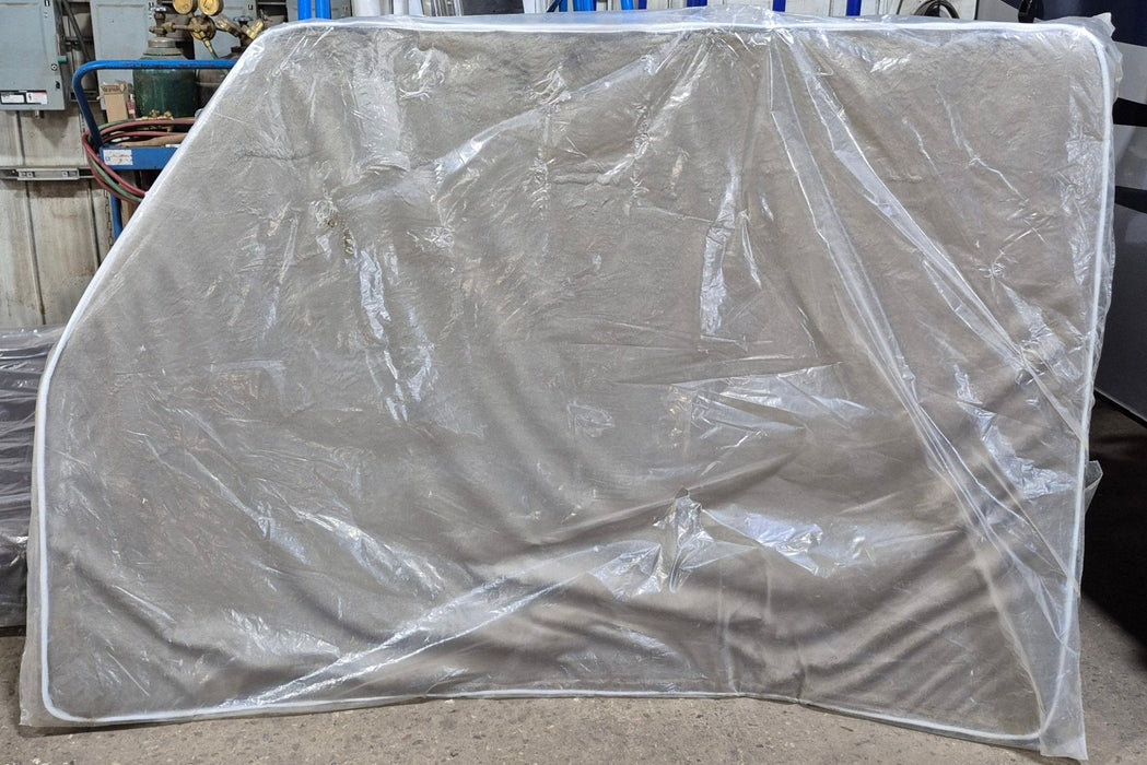 Used Teddy Bear Bunk Mattress 74" x 49" x 3" D - with diagonal cut corner - Young Farts RV Parts