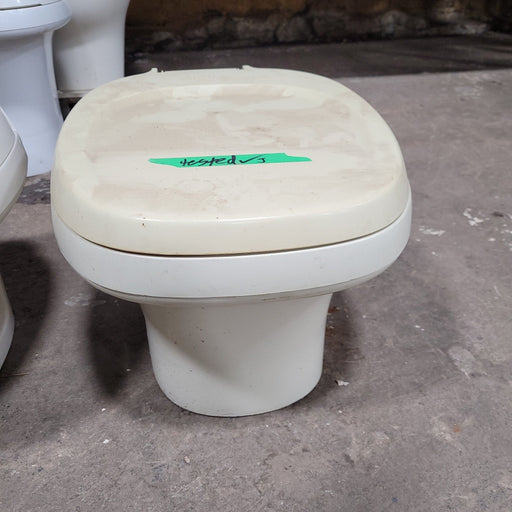 Used Toilet Complete Thetford Aqua-Magic IV Toilet Low Profile-Bone - Young Farts RV Parts