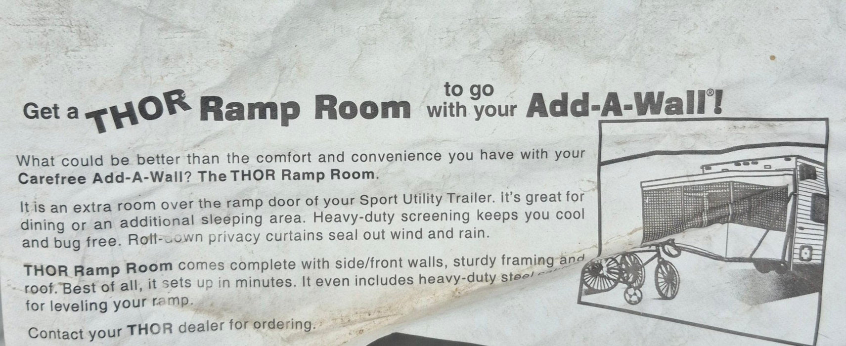 Used Toy Hauler Rear Screen Door - THOR Add - A - Wall - Young Farts RV Parts