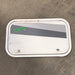 Used White Corner radius cargo door 23 3/4" W x 13 3/4" H x 1"D - Young Farts RV Parts