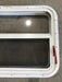 Used White Radius Emergency Opening Window : 29 1/4" W x 19 1/2" H x 1 1/2" D - Young Farts RV Parts